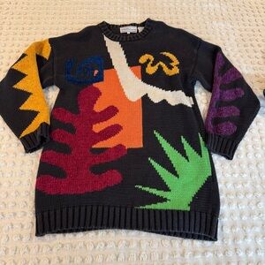 Vintage Geometric Sweater, L